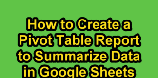 Creating a pivot table report in Google Sheets