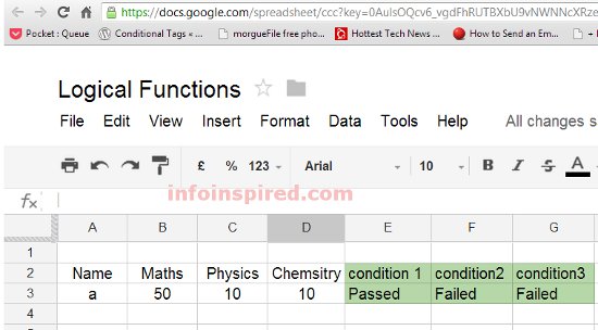 Combined Use of IF, AND, and OR Logical Functions in Google Sheets: Example