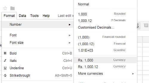 Google Chart Currency Format