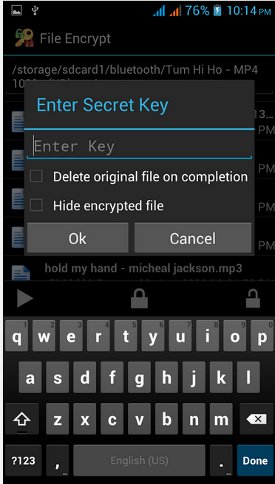 how to create a password protected folder on my android