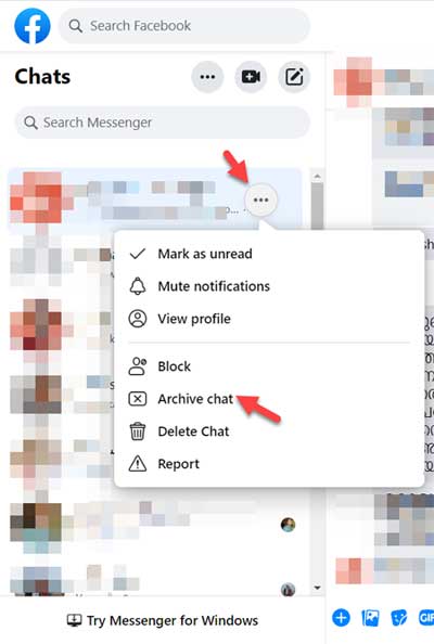 Settings to Hide Chat History on Facebook