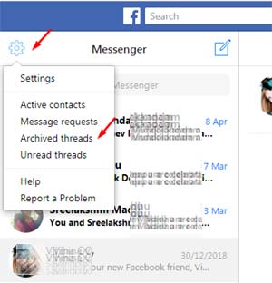 how to see archived FB threads - tips