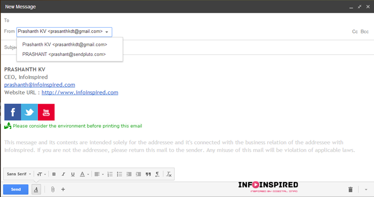  pluto mail all'interno di Gmail