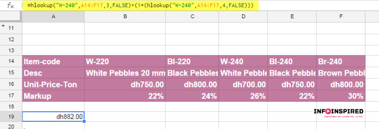 HLOOKUP Unearthed - Google Docs Spreadsheet