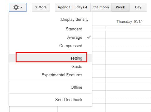 Google Calendar Language Settings