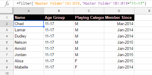 Filter to Separate Sheet Result 2 Using Filter Function