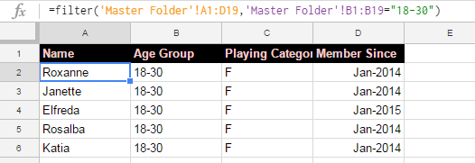 Filter to Separate Sheet Result 3 Using Filter Function