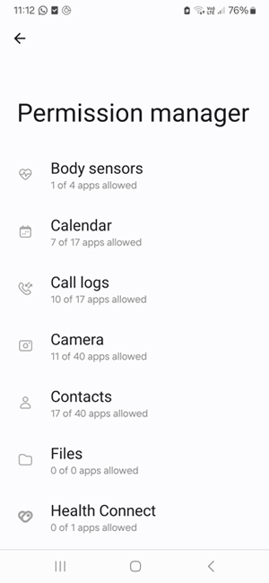 Manage app permissions on Android using Permission Manager