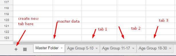 New Tabs for Moving Filtered Data in Google Sheets