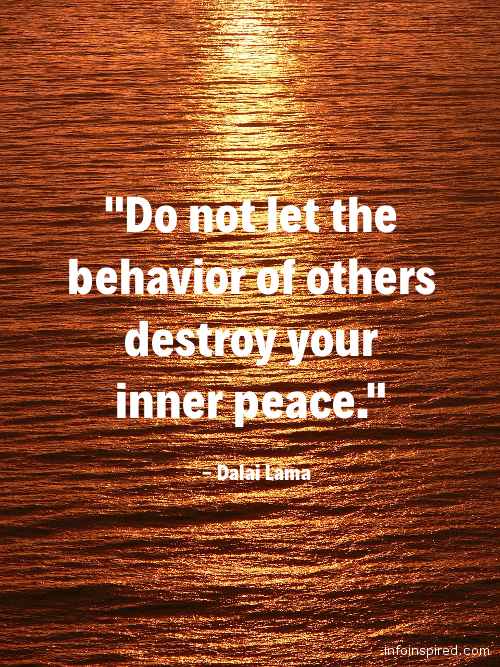 18 WhatsApp DP - DO NOT LET THE BEHAVIOR OF OTHERS DESTROY YOUR INNER PEACE