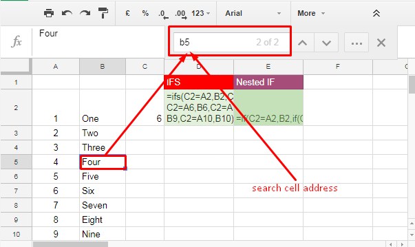 Formula Auditing in Google Sheets - Trace Dependents