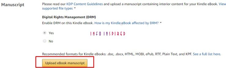 upload edited ebook on kindle