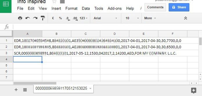 Steps on how to create a SIF file for WPS using Google Sheets.