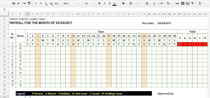 How To Create An Attendance Sheet In Google Sheets