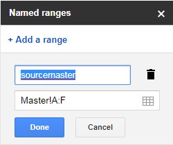 Add Named Ranges for Query Function