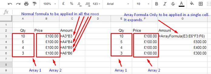 google sheets array formula example and usage kpi dashboard excel template