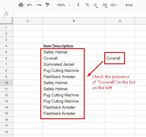 find a single value in a range using function