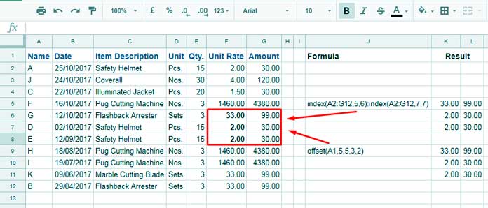 How To Use Google Sheets Index Function Advanced Tips