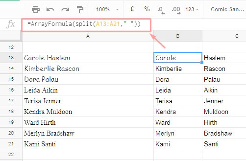 How To Split Text To Columns Or Rows In Google Sheets