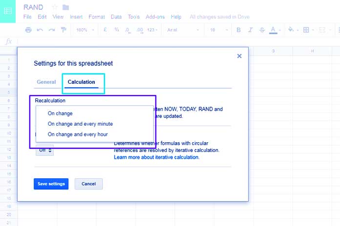 Frequency of Recalculation of Google Sheets NOW, TODAY Functions