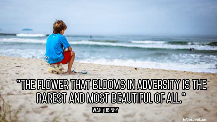 The flower that blooms in adversity is the rarest and most beautiful of all