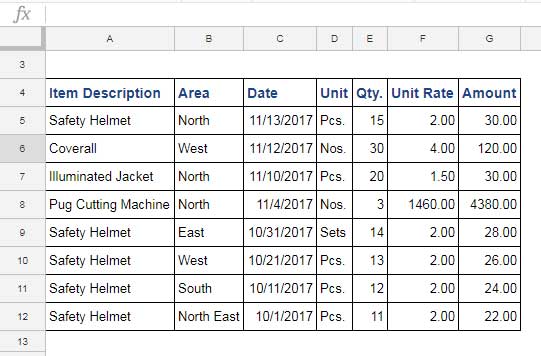 Sample Date for Vlookup with Multiple Criteria