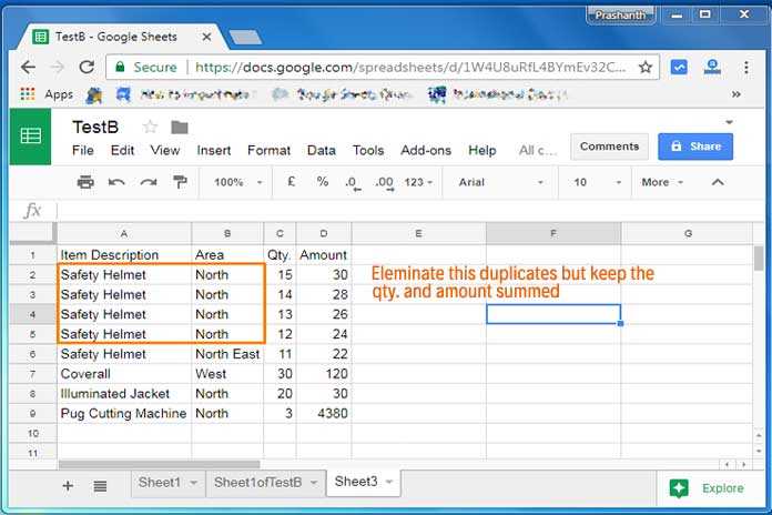 google sheet duplicate finder