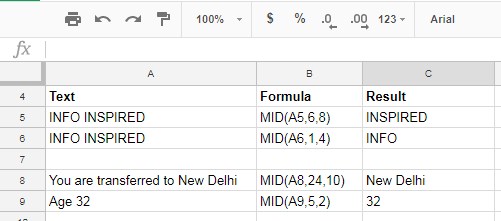 usage of MID formula