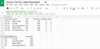 How to Group a Column Based on First Few Characters in Google Sheets