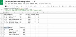 How to Group a Column by the First Few Characters in Google Sheets