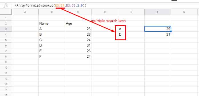 Multiple Value Output Using More Than One Search Key in Vlookup