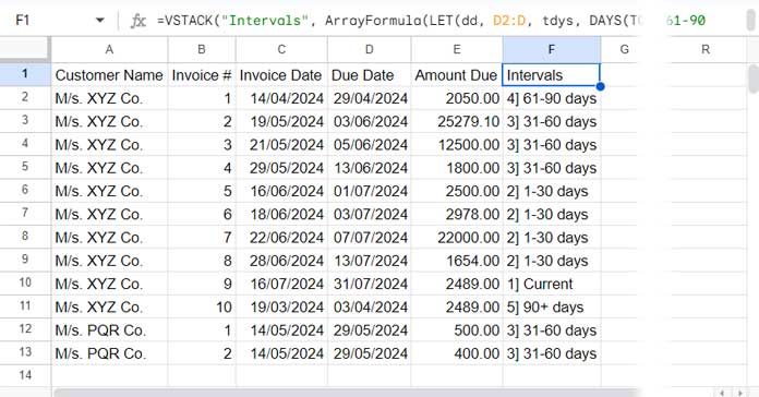 Data Formatting for Age Analysis - for QUERY Use