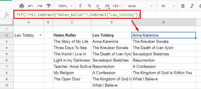 Dynamic Dependent Drop-Down in Single Row - Formula