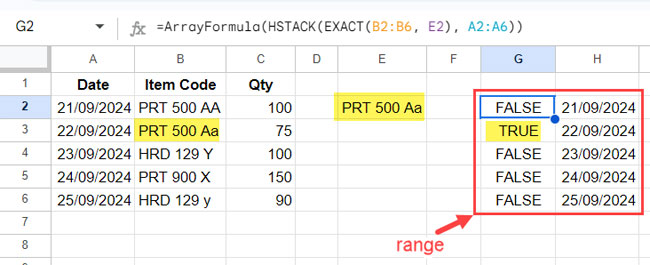 Virtual Range for Case-Sensitive Reverse VLOOKUP