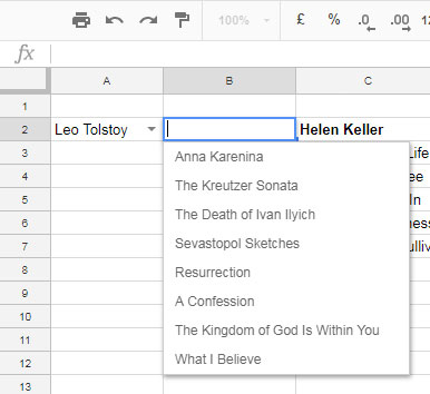 how to make drop down list in google sheet