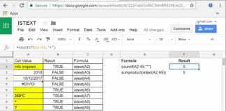 How to Use ISTEXT Function in Google Sheets