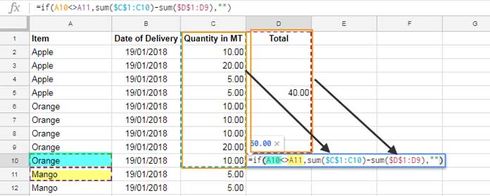 How To Add A Total In Google Sheets