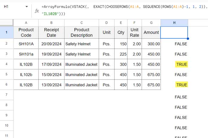 The role of the EXACT function in case-sensitive DSUM