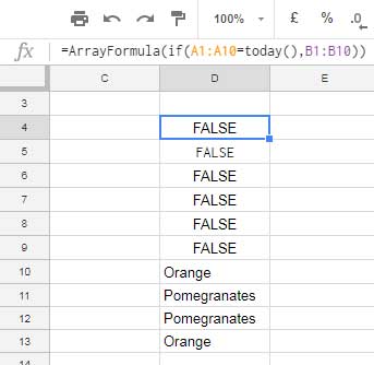 The use of ArrayFormula and If function in Countif