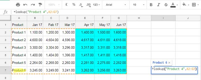 Mauvais résultat de recherche dans Google Sheets