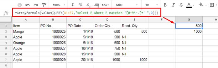 Use of Google Sheets Query to convert text formatted numbers back to number