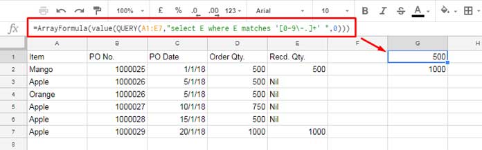 Advanced uses of the VALUE function in Google Sheets