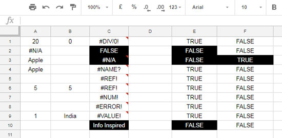 How to Use ISNA Function in Google Sheets