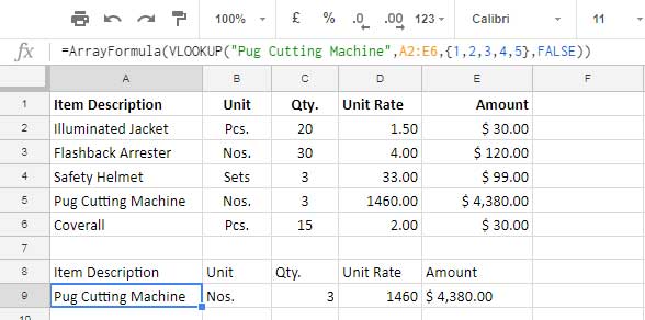 multiple index numbers in vlookup replaced by column function
