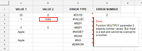 #VALUE! Error in Google Sheets and How to Correct It
