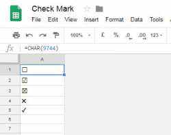 How to Insert Check Box, Tick Mark in Google Sheets