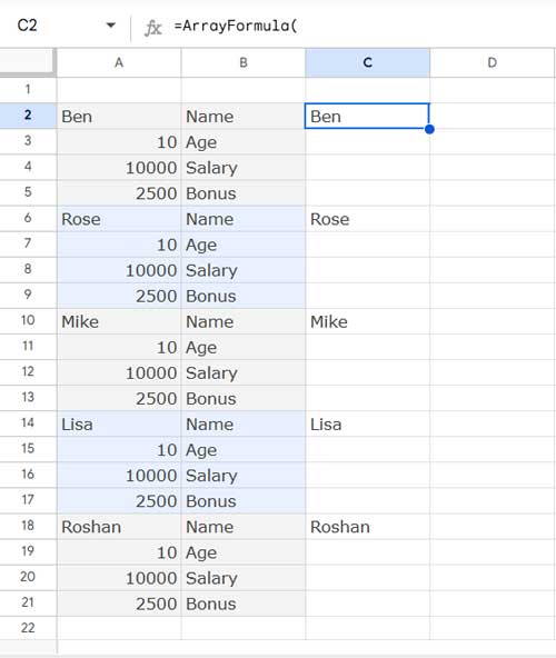 Copy every 1st, 5th, and 9th cell