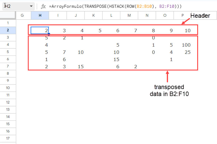 Structured data for the DMAX function