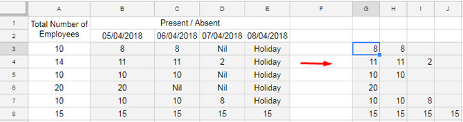 Example to Copy Only Numbers from Multiple Columns