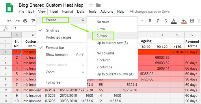 news Aggressive gold Freeze Pane in Google Sheets and Use It as Header